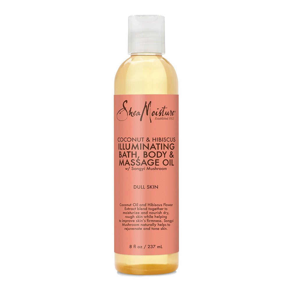 Shea Moisture Coconut and Hibiscus Bath Body and Massage Oil, 8 Oz